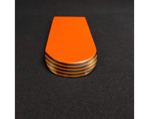Micarta lining No. 92070 orange-black 6.2x80x130 mm